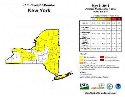 The U.S. Drought Monitor classifies much of the region as 'Abnormally Dry'. The dry conditions and hot temperatures will continue to cause a serious risk of brush fires. Click to enlarge.