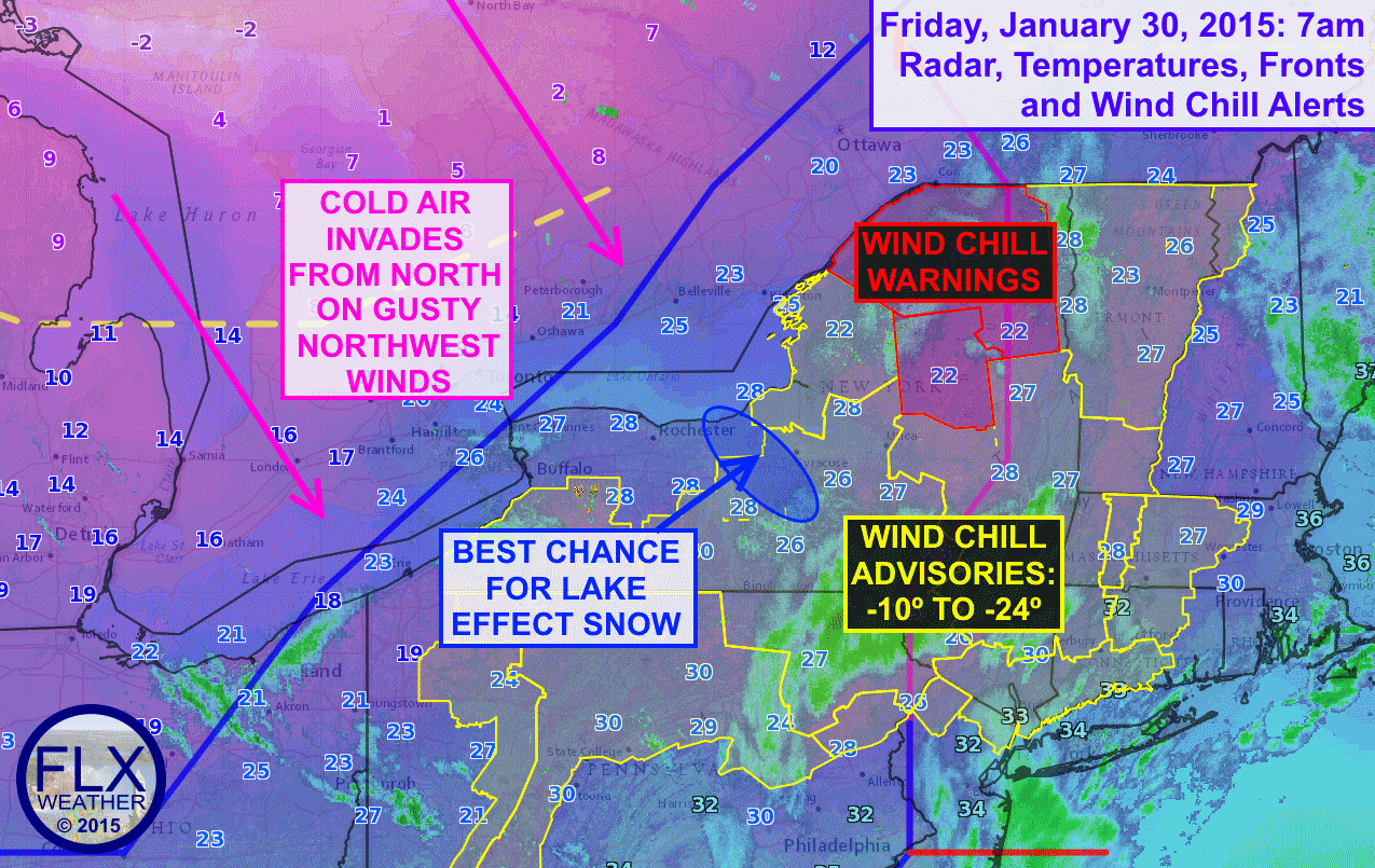 Bitter Cold Air Arrives In Finger Lakes Friday, Along With Some ...