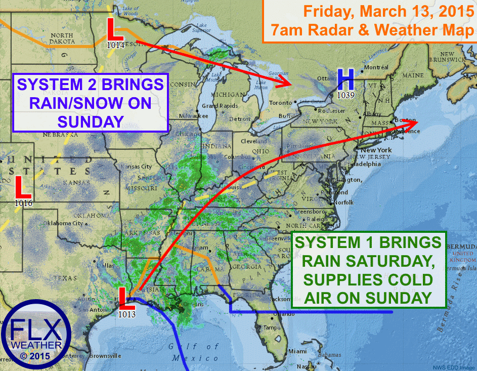 A pair of storm systems will impact the Finger Lakes this weekend with rain and even some snow.