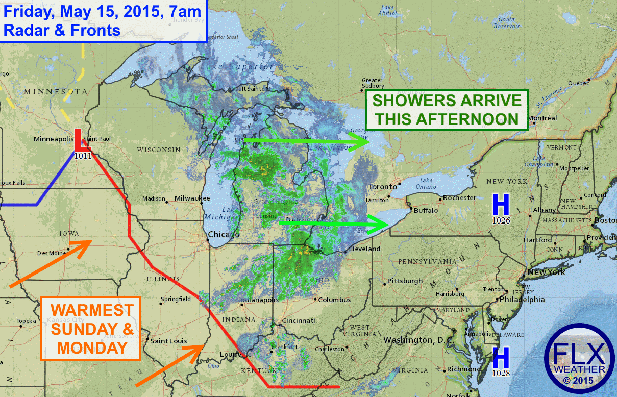 Showers Arrive Friday Afternoon Ahead Of Warmer Air – Finger Lakes Weather