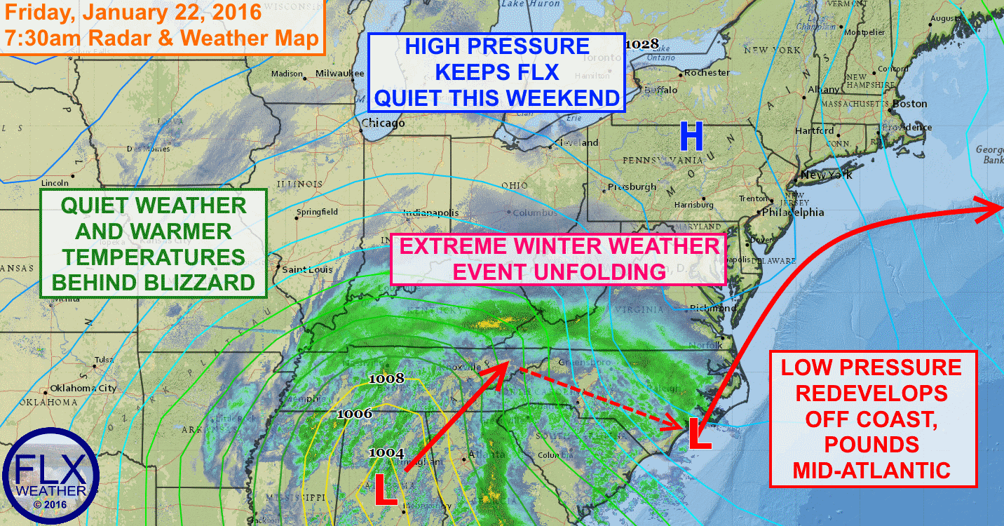 High pressure will keep the Finger Lakes quiet this weekend, with no precipitation expected.