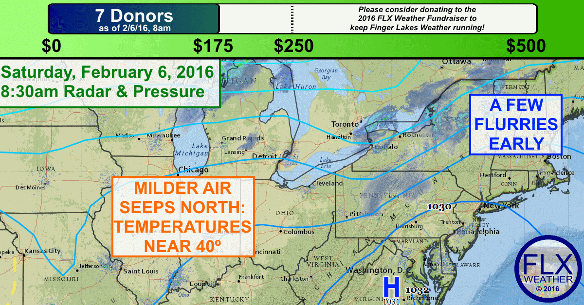 Temperatures will return to near 40 degrees on Saturday. To donate to the 2016 FLX Weather Fund Raiser, click the image!