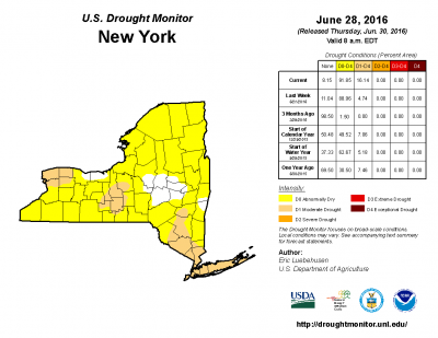 Parts of the Finger Lakes have been upgraded to a Moderate Drought after another dry week.