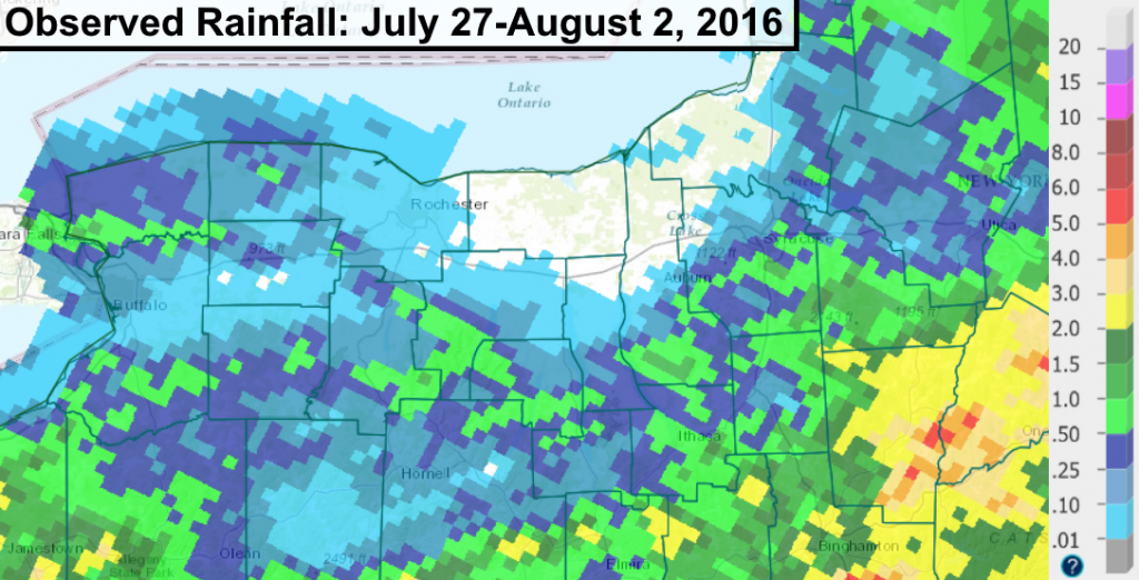 Finger Lakes rain fall amounts