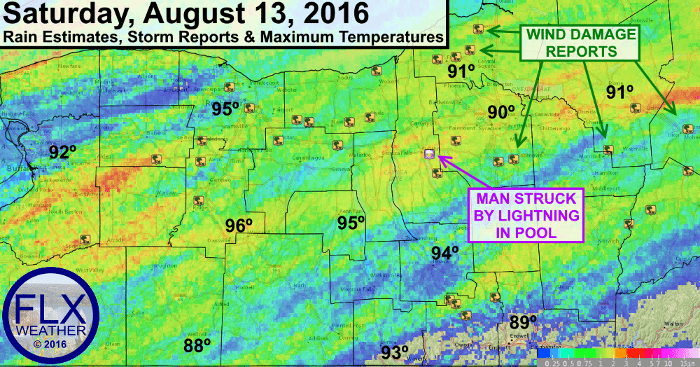 finger lakes weather saturday august 13 2016 severe weather