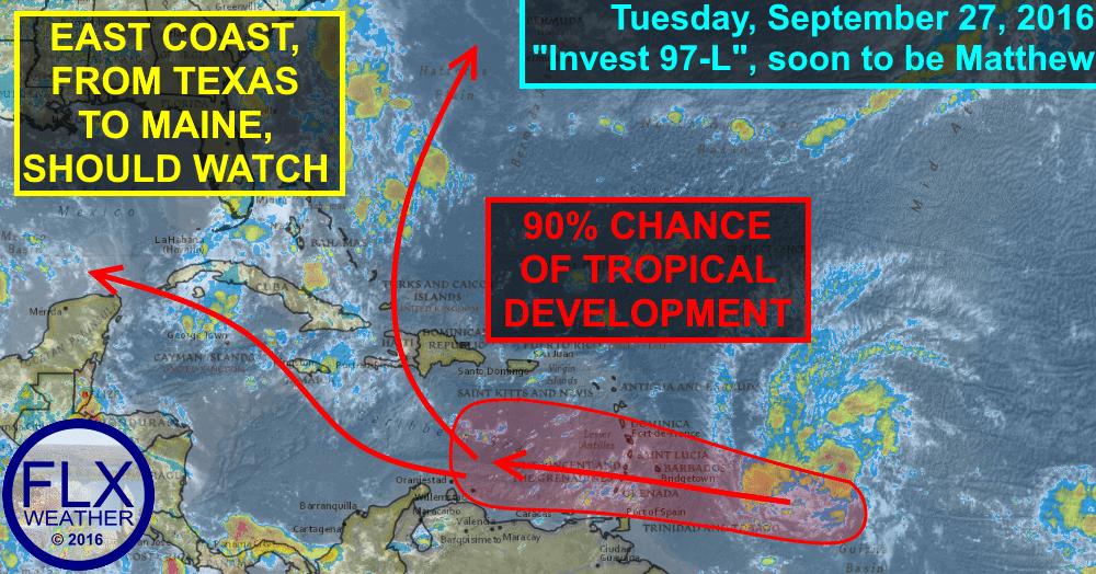 tropical weather invest 97-l matthew tropical storm hurricane
