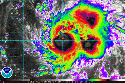 hurricane matthew satellite image