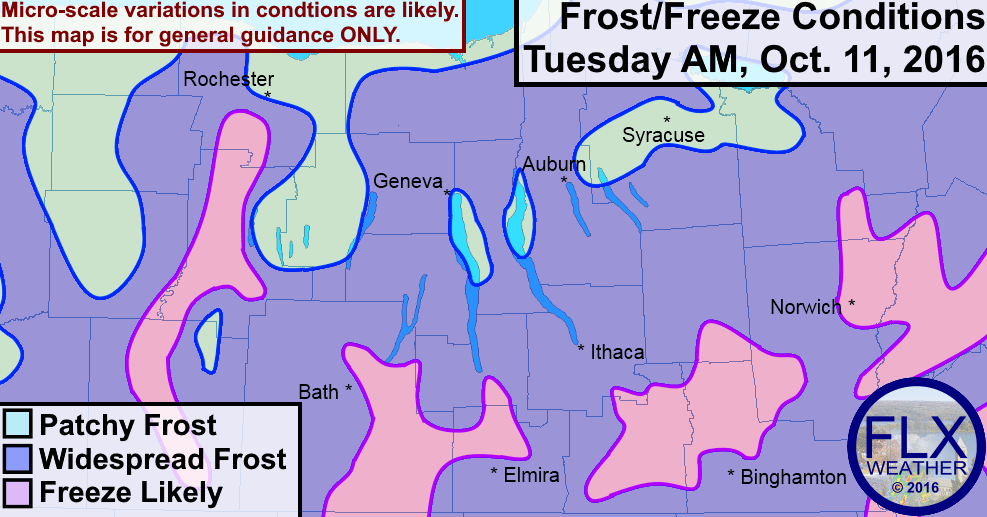 finger lakes frost freeze forecast october 10 2016