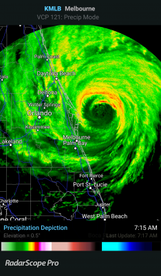 Hurricane Matthew radar florida cape canaveral