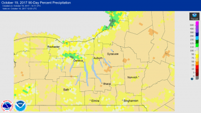 finger lakes below normal precipitation october 2017