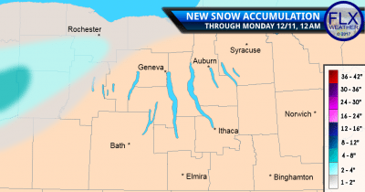 finger lakes weather forecast snow accumulation map sunday december 10 2017