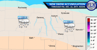 finger lakes weather forecast snow ice accumulation map friday december 22 2017
