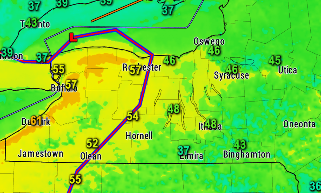 finger lakes weather temepratures 6am tuesday february 20 2018