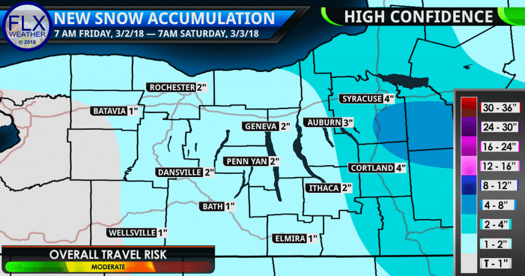 finger lakes weather forecast snow map friday march 2 2018