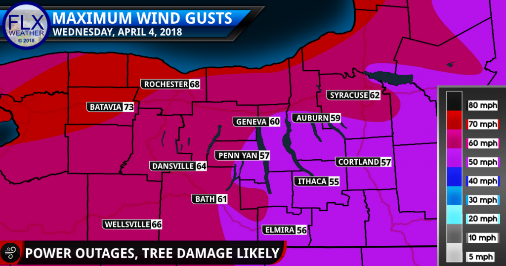finger lakes weather forecast wednesday april 4 2018 wind storm