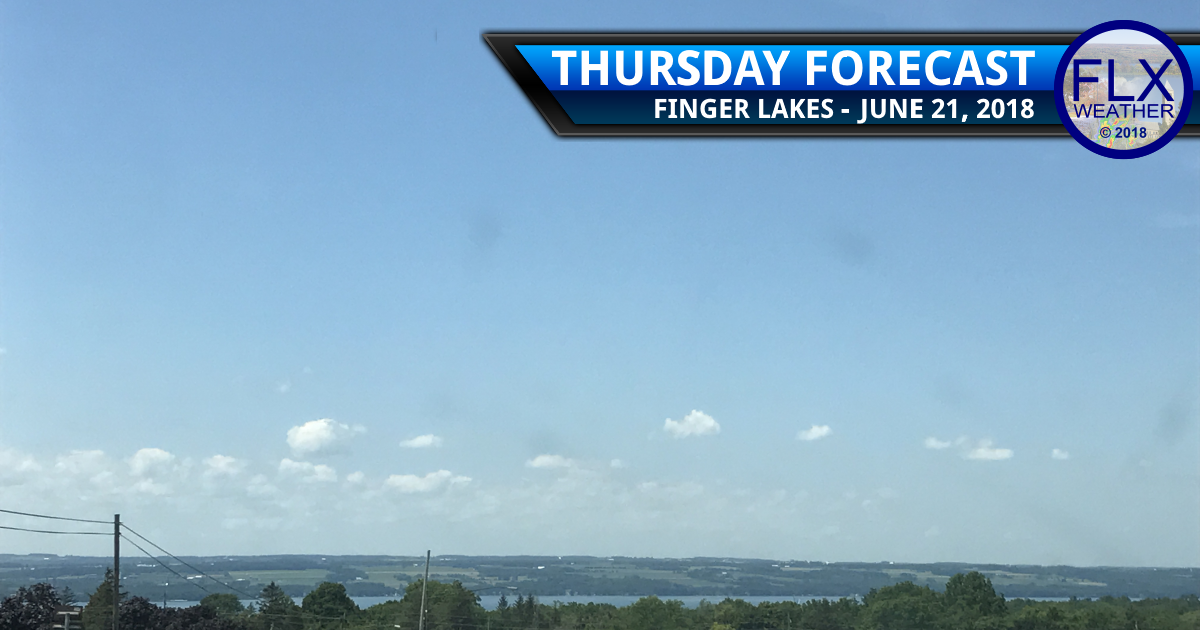 finger lakes weather forecast thursday june 21 2018 sunny weekend rain