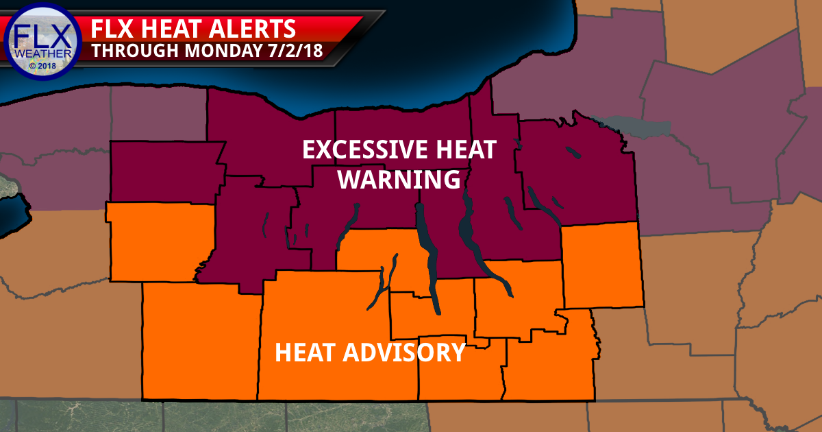 finger lakes weather forecast saturday june 30 2018 sunday july 1 2018 heat wave warning advisory alerts