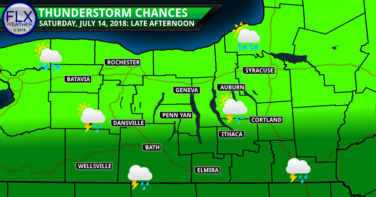 finger lakes weather forecast saturday july 14 2018 thunderstorms rain chances