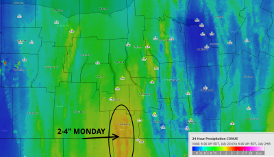 finger lakes rain totals monday july 23 2018