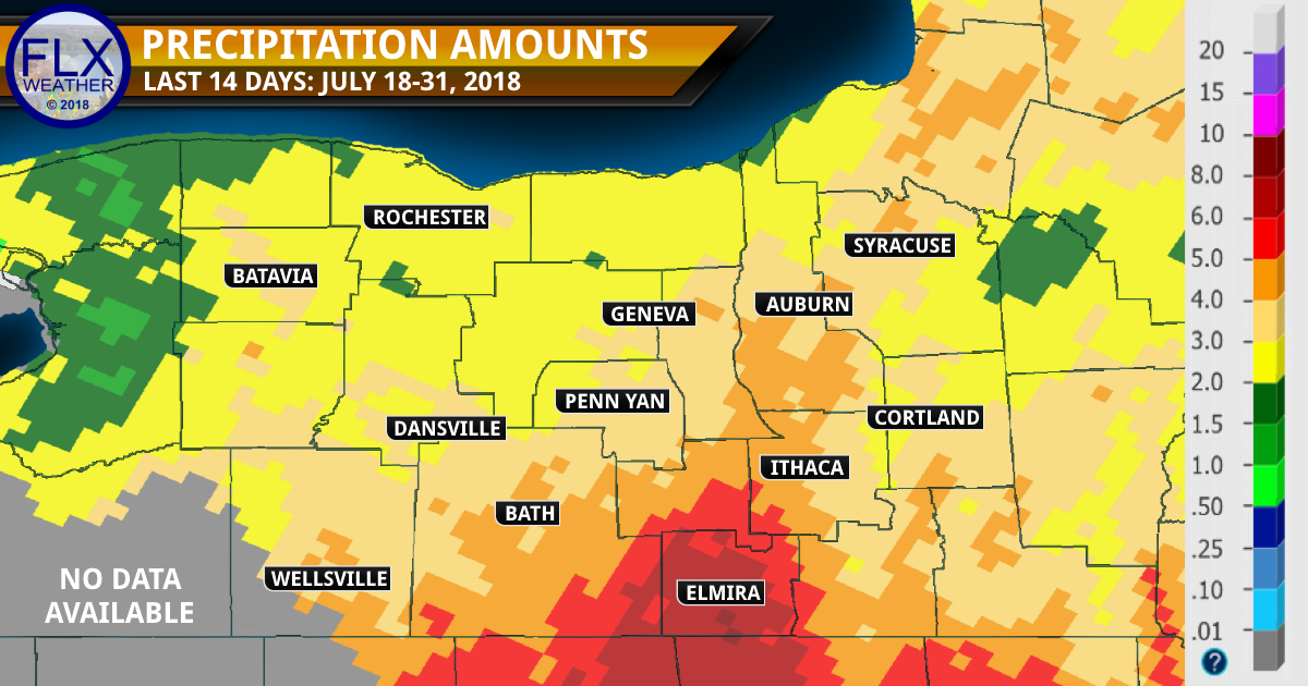 finger lakes weather two week rain amounts thursday august 2 2018 drought report