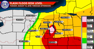 finger lakes weather forecast tuesday august 14 2018 flash flooding live weather updates