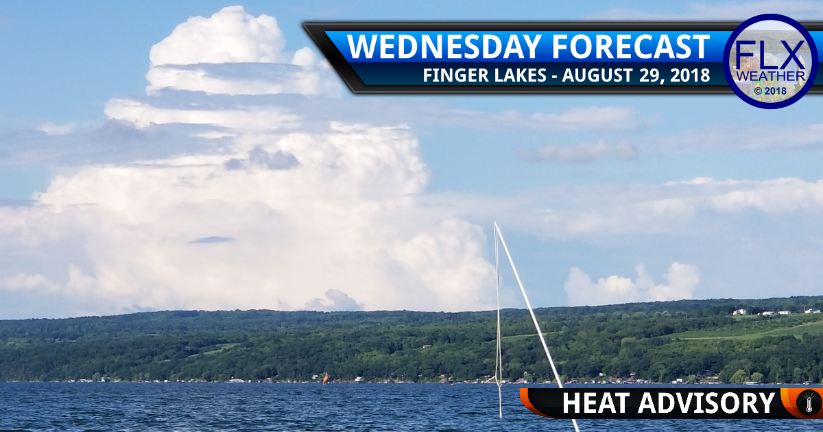 finger lakes weather forecast wednesday august 29 2018 heat advisory thunderstorms cold front