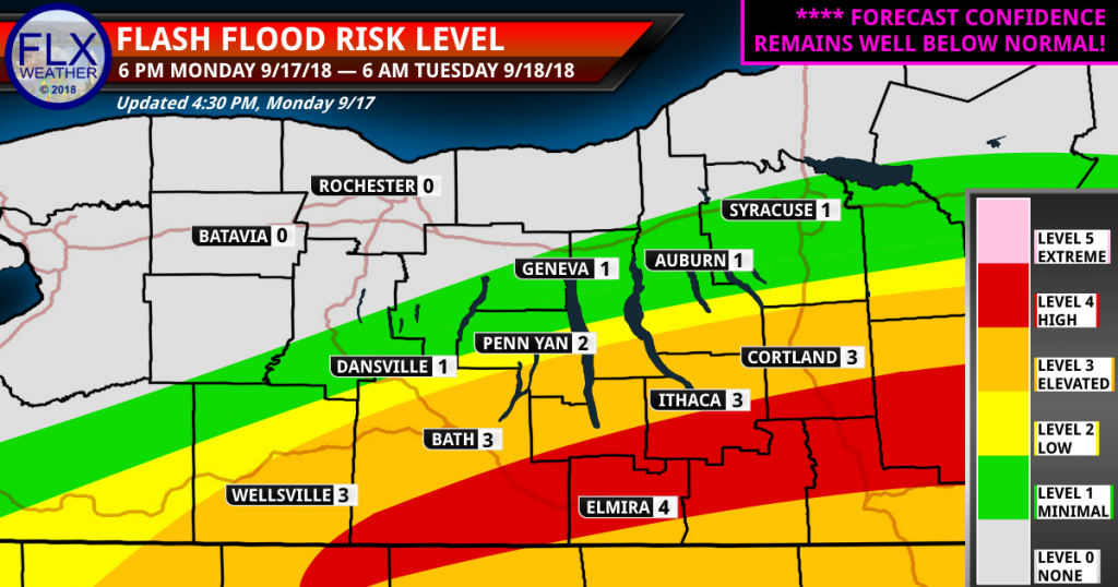 finger lakes weather forecast monday september 17 2018 flash flood risk map live weather updates