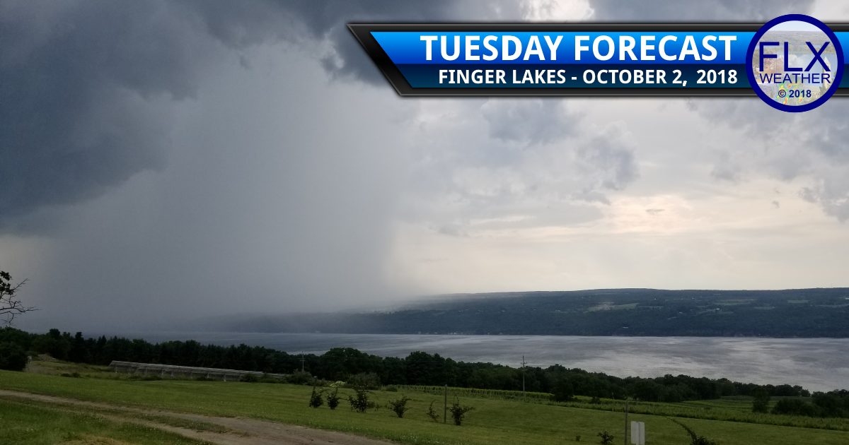 finger lakes weather forecast tuesday october 2 2018 thunderstorms rain downpours cold front