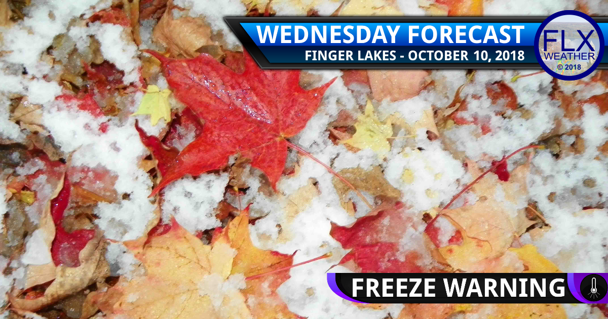 finger lakes weather forecast wednesday october 17 2018 first snow freeze warning cold front
