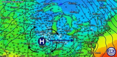 finger lakes weather surface weather map thursday october 18 2018