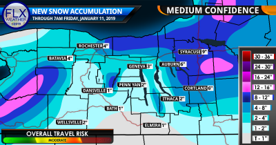 finger lakes weather snow accumulation map lake effect snow january 10 2019