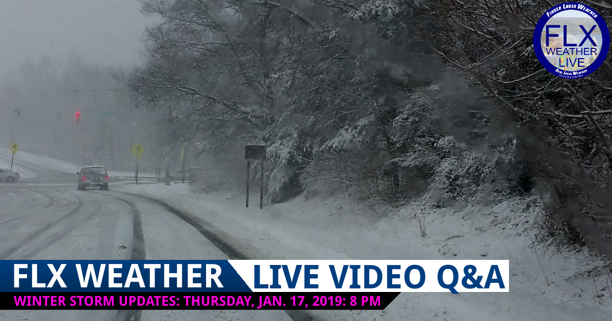 finger lakes weather forecast live video question and answer january 19-20 2019 snow storm