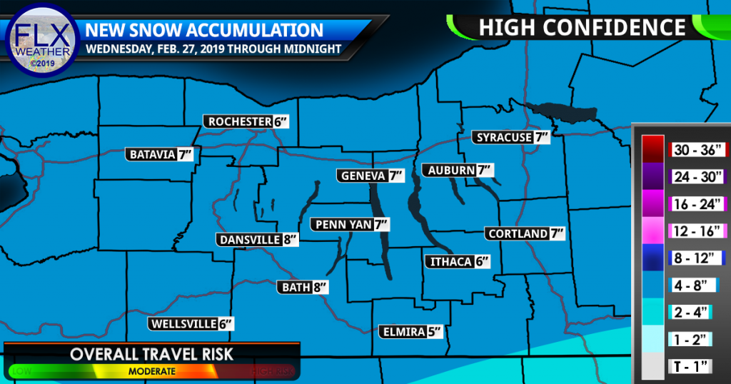 finger lakes weather forecast snow map wednesday february 27 2019