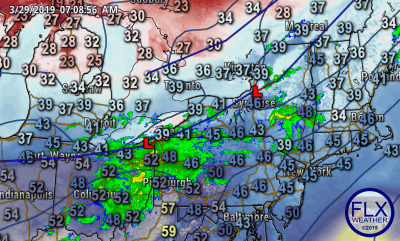 finger lakes weather surface map friday march 29 2019 7 am