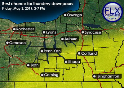 finger lakes weather thunderstorm forecast map friday may 3 2019