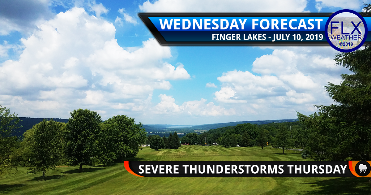 finger lakes weather forecast wednesday july 10 2019 hot humid severe thunderstorms thursday july 11 2019