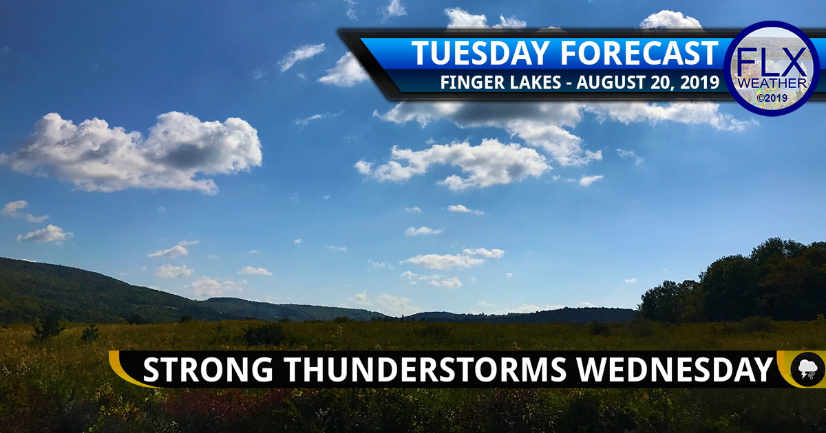 finger lakes weather forecast tuesday august 20 2019 sunny warm severe thunderstorms wednesday august 21 2019