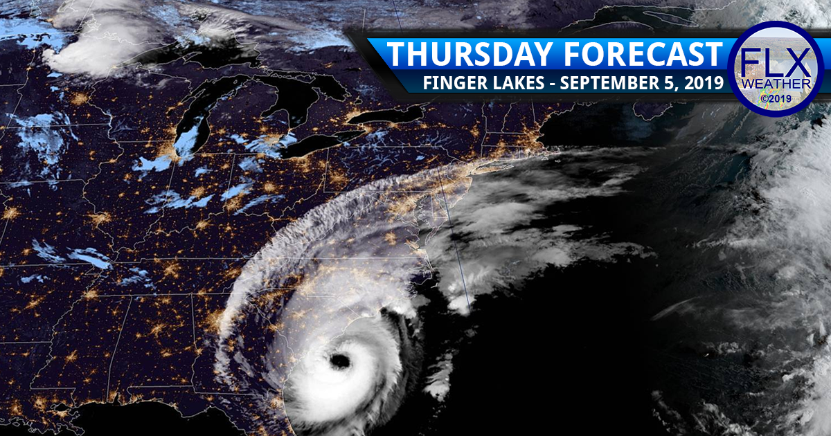 finger lakes weather forecast thursday september 5 2019 high pressure hurricane dorian track sunshine cool temperatures