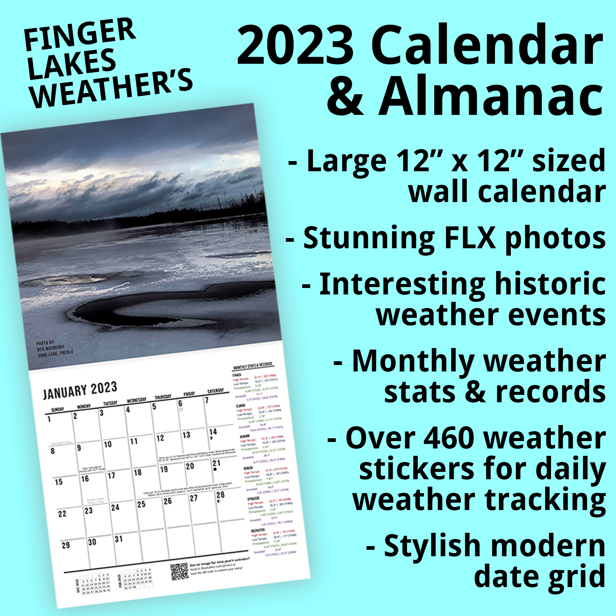 finger lakes weather 2023 calendar and weather almanac. Presales end tomorrow, 11/15!