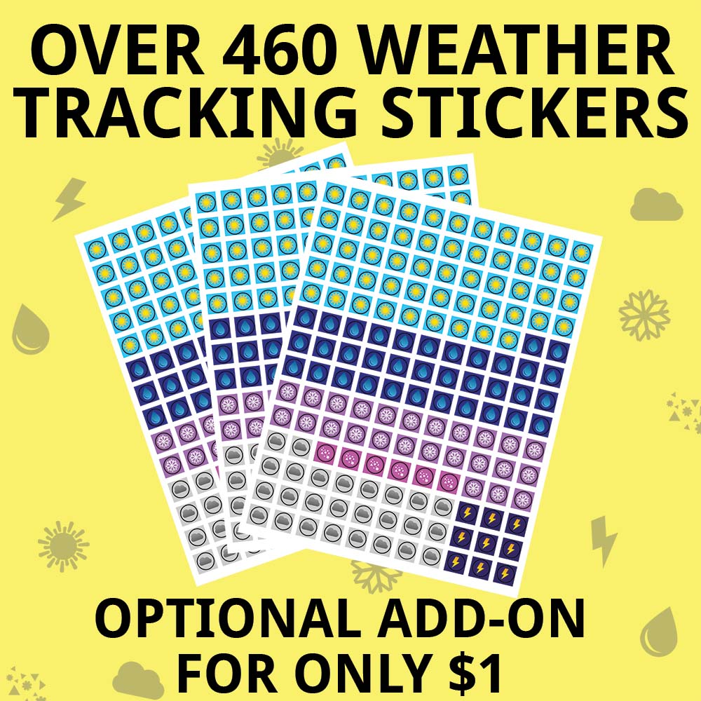 over 460 weather tracking stickers optional add-on for only $1